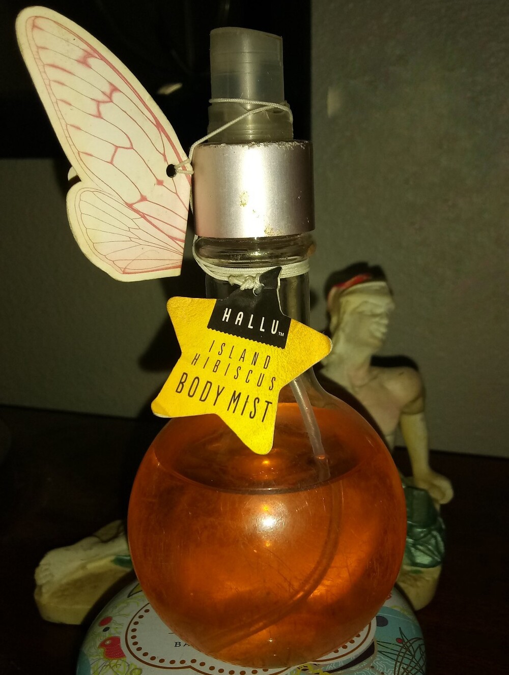 Vtg Hallu Island Hibiscus Fairy Body Mist - Discontinued Rare Potion Bottle
